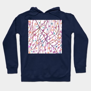 White pattern design with painted dots Hoodie